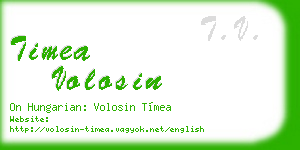 timea volosin business card